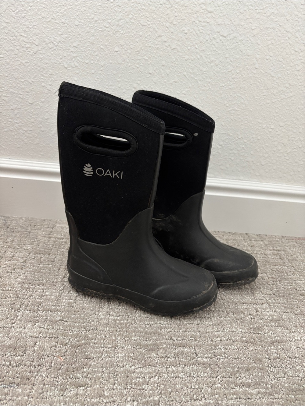 Oaki Black Neoprene Rain Boots